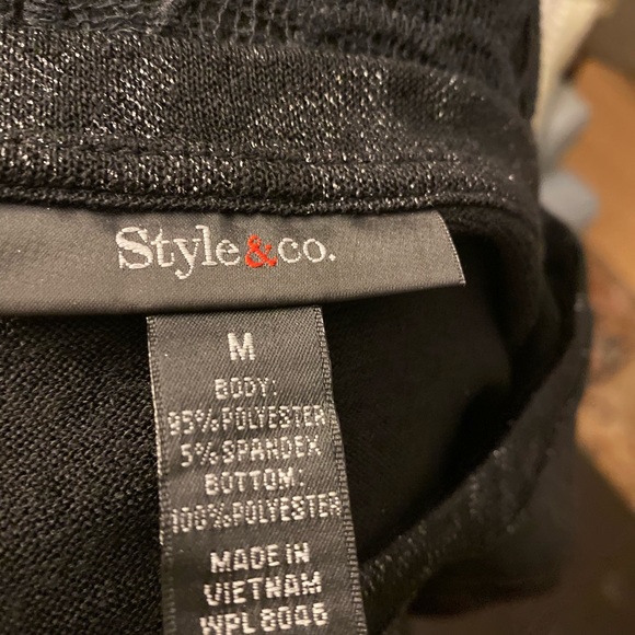 Style & Co. - NWOT, Size M, Dressy Black Tunic - Picture 5 of 6